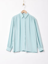 比翼仕立て ギャザーブラウス