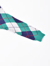 Meridian アーガイル柄 長袖ニットカーディガン