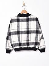 【3色展開】Meridian チェック柄 ハイネックプルオーバー