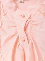 フリルレースブラウス