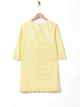 60's〜70's 長袖カットワークミニワンピース