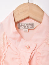 フリルレースブラウス