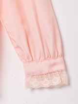 フリルレースブラウス