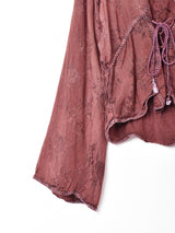 レースアップ ベルスリーブトップス