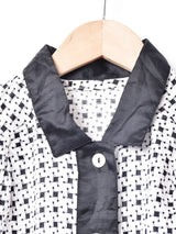 総柄 長袖シャツ