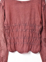 レースアップ ベルスリーブトップス