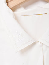 長袖 刺繍ブラウス