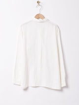 長袖 刺繍ブラウス