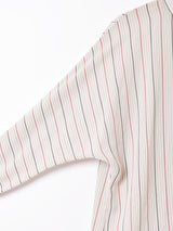 ストライプ柄 ドルマンスリーブシャツ