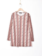 フランス製 総柄 長袖カットソー