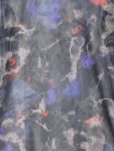 【3色展開】Meridian 総柄 タートルネック 長袖 メッシュトップス