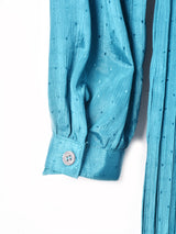 織柄 レース 長袖ワンピース