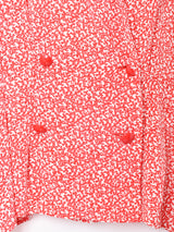 総柄 ダブルボタントップス