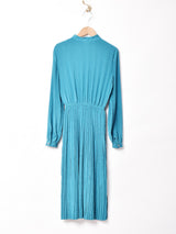 織柄 レース 長袖ワンピース