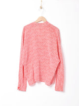 総柄 ダブルボタントップス