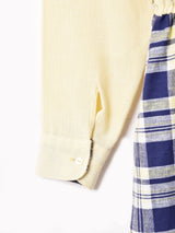 ベルト付き 切り替えデザイン 長袖シャツワンピース