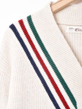 Elcamino Vネック ラインカーディガン