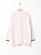 Elcamino Vネック ラインカーディガン