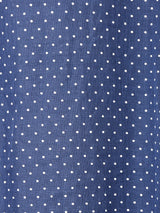 ドット柄 刺繍 長袖シャツワンピース