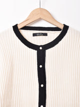 【2色展開】Meridian バイカラー リブカーディガン