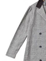 アメリカ製 チェック ダブルボタン 長袖ワンピース