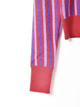 【3色展開】Meridian ストライプ 襟付きセーター