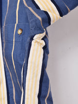 長袖 ストライプシャツ