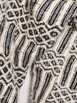 ウッドボタン 総柄 パーカー