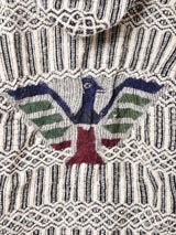 ウッドボタン 総柄 パーカー