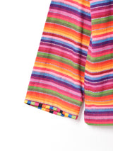 ボーダー フード付きジャケット