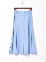 レースアップ フレアスカート