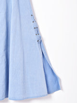 レースアップ フレアスカート