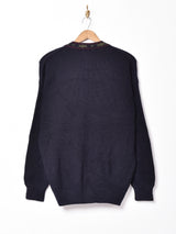 イタリア製 ワンポイント刺繍カーディガン