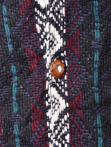 ウッドボタン 総柄 パーカー