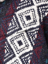 ウッドボタン 総柄 パーカー