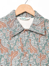 【3色展開】Backersペイズリー柄 コーチジャケット