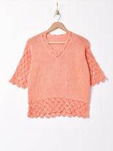 半袖 クロシェトップス