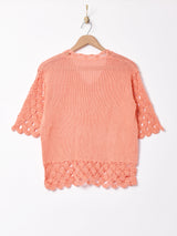 半袖 クロシェトップス