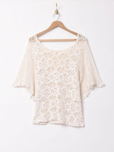 半袖 クロシェトップス