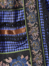 チェック テープ×レース フレアスカート