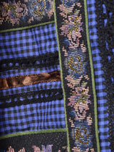 チェック テープ×レース フレアスカート