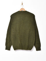 イタリア製 ワンポイント刺繍カーディガン