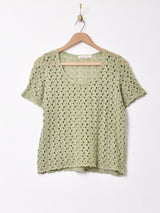 半袖 クロシェトップス