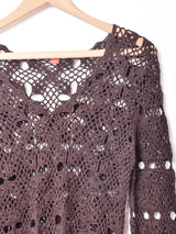 クロシェ長袖トップス