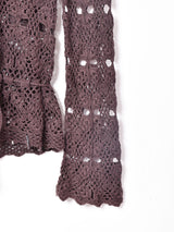 クロシェ長袖トップス