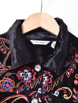 LauraAshley 総刺繍 ベロアジャケット