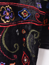 LauraAshley 総刺繍 ベロアジャケット