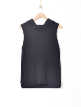 タートルネック スリーブレストップス