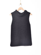 タートルネック スリーブレストップス