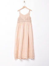 【3色展開】Meridian レースアップクロシェ キャミソールワンピース